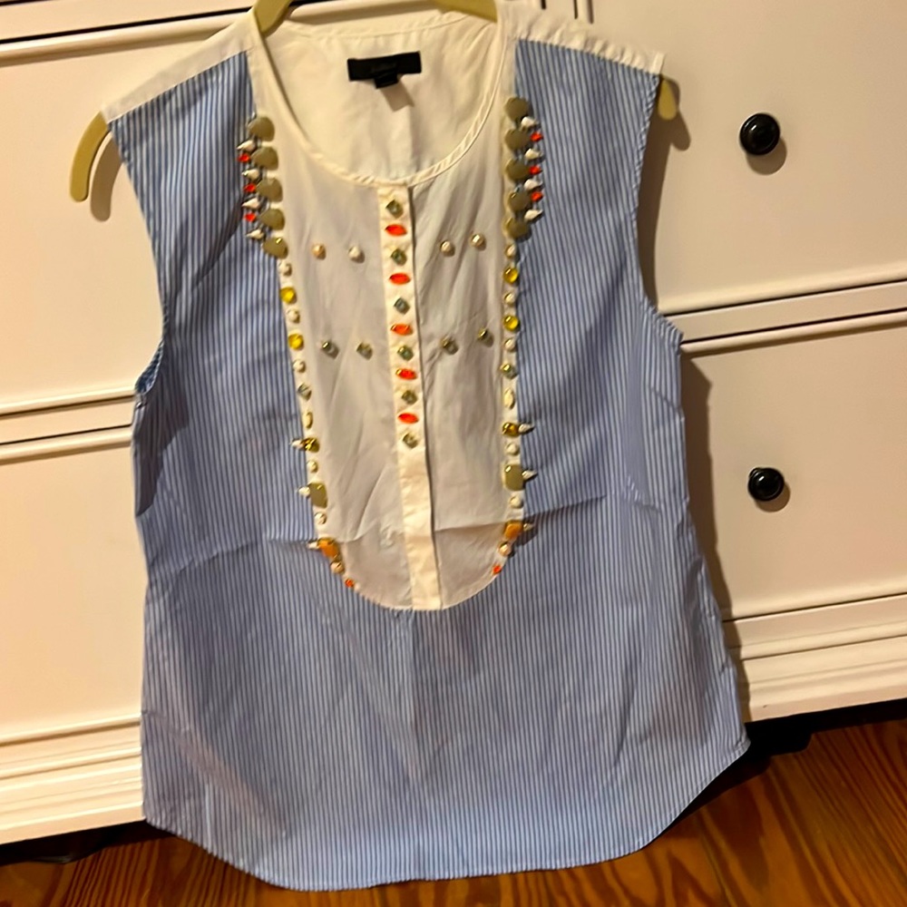 Jcrew rhinestone sleeveless top